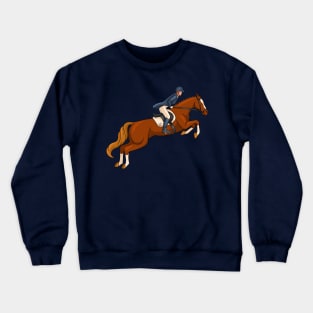 Horse Racing Sport  Jockey Rider Olympic Games Mare Crewneck Sweatshirt